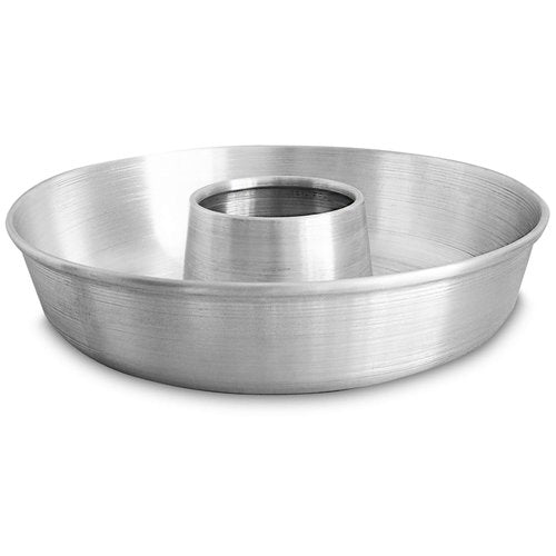 Flan Mold with Lid - Oversized XL (10.5 x 3.2 in) and Aluminum Ring Cake Pan (11.2 in)