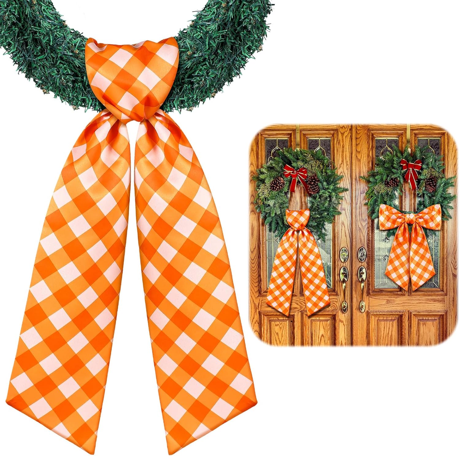 VitalCozy Wreath Sash Set - Chinoiserie Design for Easter & Spring | 4.5" W x 56" L, Indoor/Outdoor Decor