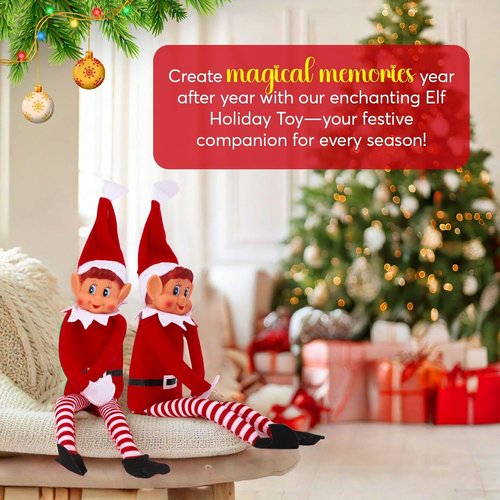 Christmas Elf Behaving Badly Plush Toy - Naughty Bendy Doll | 12-Inch Novelty Christmas Decor