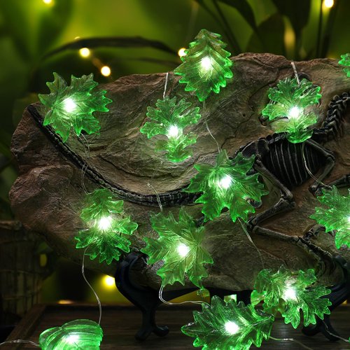 Enchanted Forest Fairy Lights - Leaf Vine Garland Indoor String Lights with USB & Battery Powered Illumination 10ft 30LED Artificial Ivy Vines for Boho Decor - Ideal for Bedroom Greenhouse Yard Office