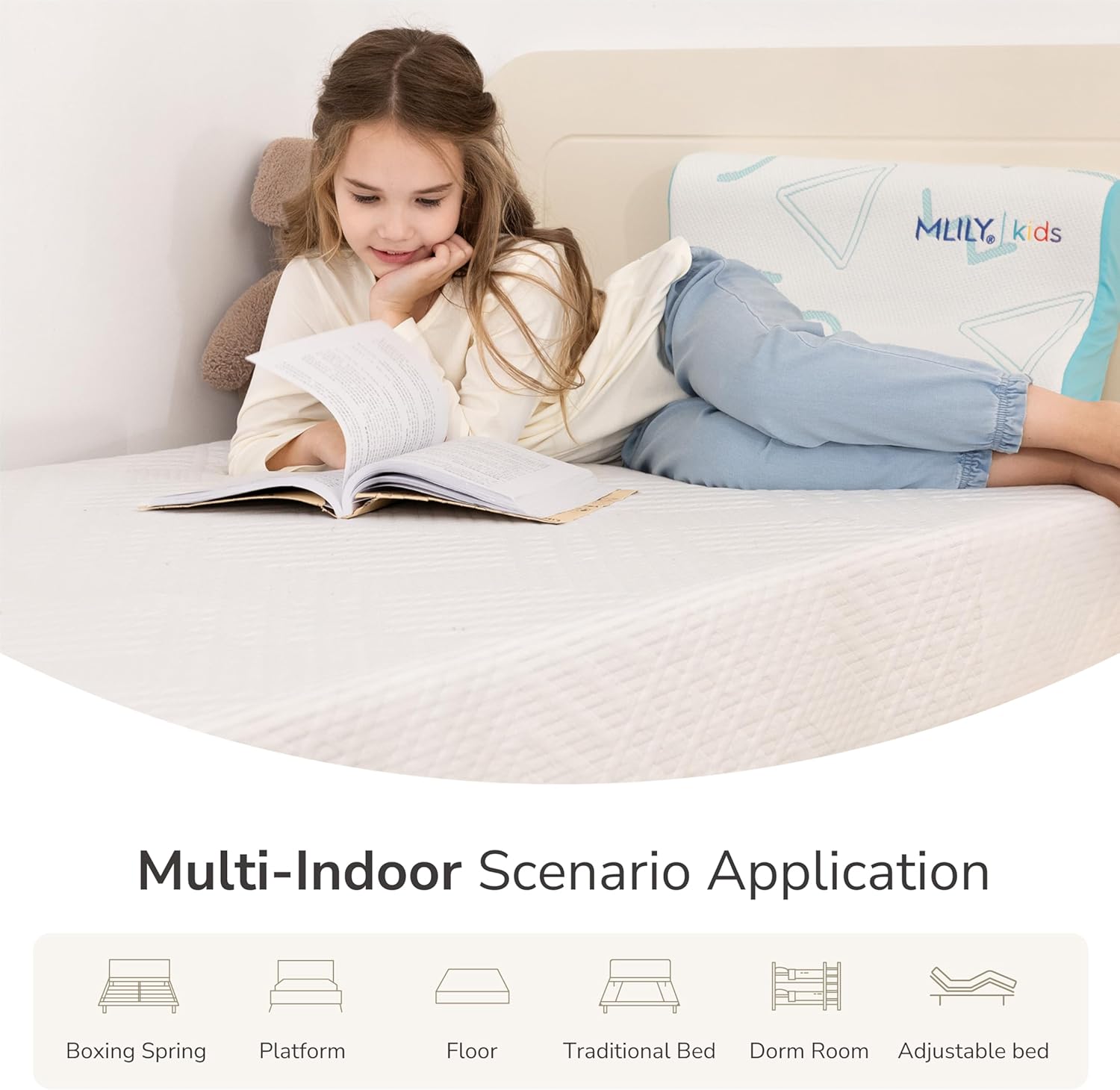 MLILY Twin Mattress - 6 Inch Memory Foam for Kids' Beds | Medium Firm Daybed & Bunk Size