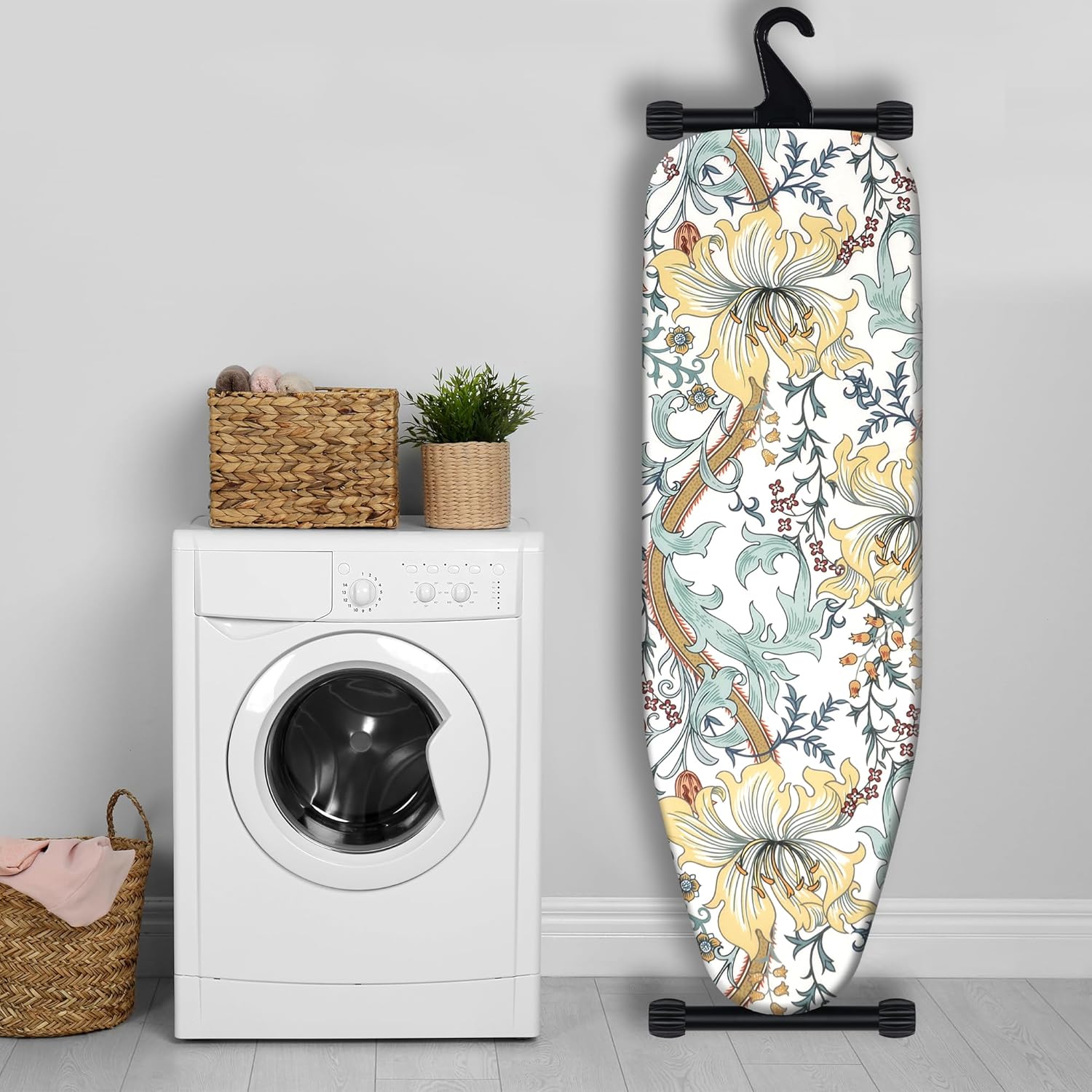 Veiox Ironing Board Cover - Full Size Scorch Resistant Padding | 100% Organic Cotton, Heat-Resistant & Washable