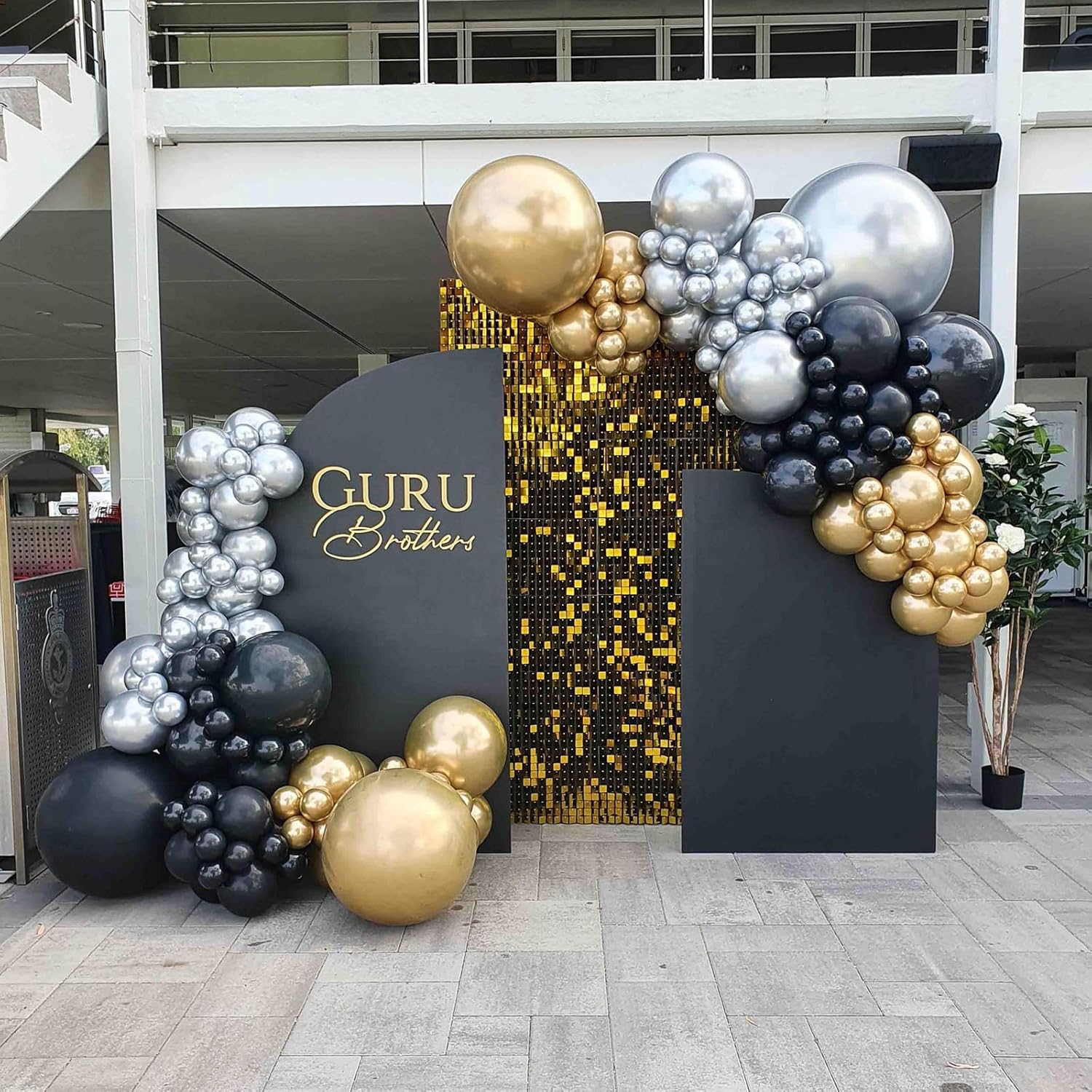 Voircoloria Metallic Gold Balloon Garland Kit - 90 Pack in 5/10/12/18 Inch Sizes | Perfect for Weddings & Celebrations