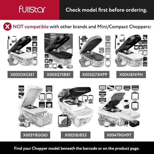 Fullstar Blade Replacement Set - Compatible with Select Fullstar Chopper Models - 2-Piece Insert Set for Large & Small Dice - 3.9 x 4.4 Inches