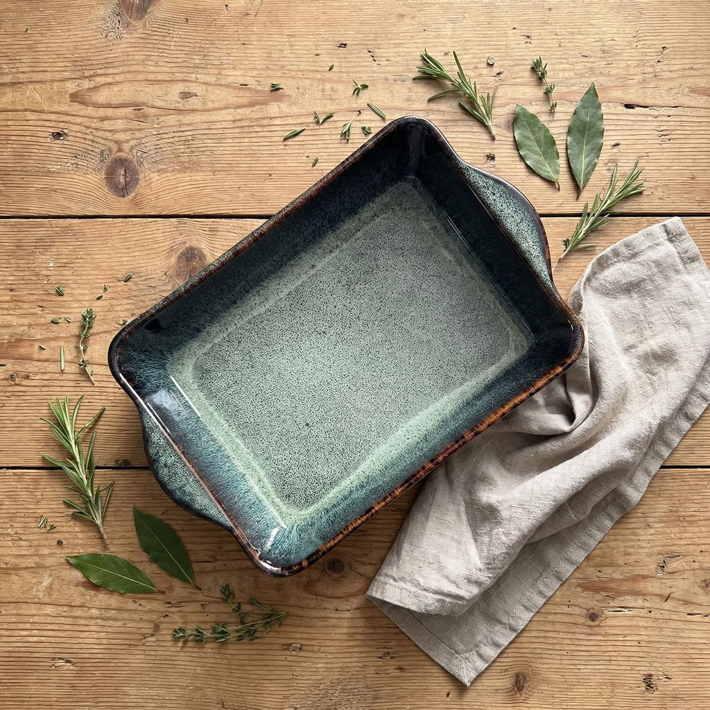 Regine Switzerland Ceramic Casserole Baking Dish - 2 Quart Oven Safe Lasagna Pan | Durable 10 x 8 Inch Bakeware