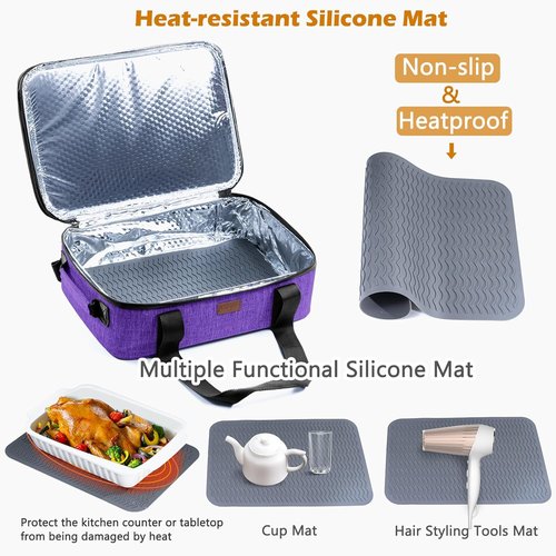 BAGSPRITE Insulated Casserole Carrier - Expandable Thermal Tote for Hot or Cold Food | Fits 9" x 13" Dish