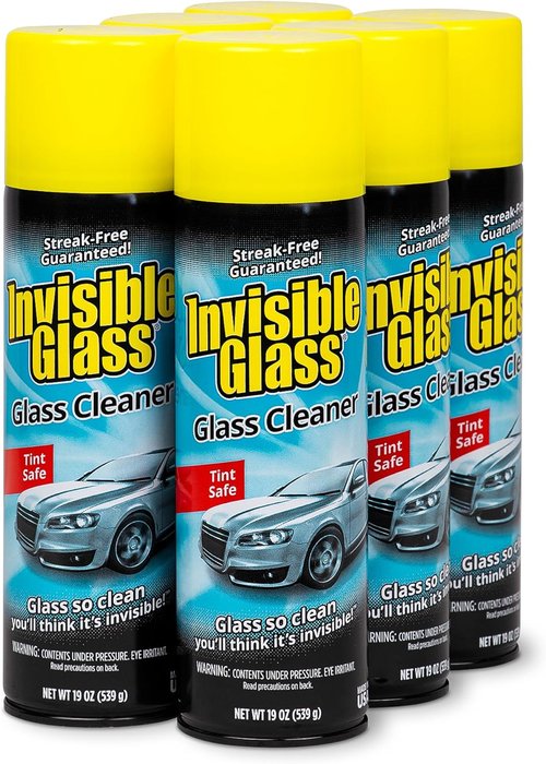 Invisible Glass 91164-6PK Premium Streak-Free Glass Cleaner Spray - Ammonia-Free & Tint-Safe | 19 oz (Pack of 6)