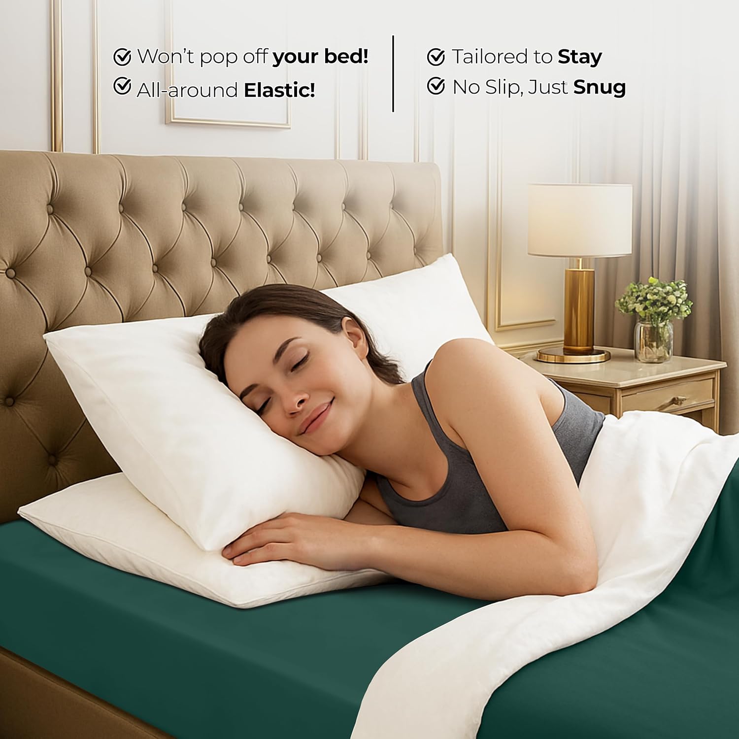 Utopia Bedding King Fitted Sheet - Deep Pocket Soft Microfiber - Fade & Shrinkage Resistant - Emerald