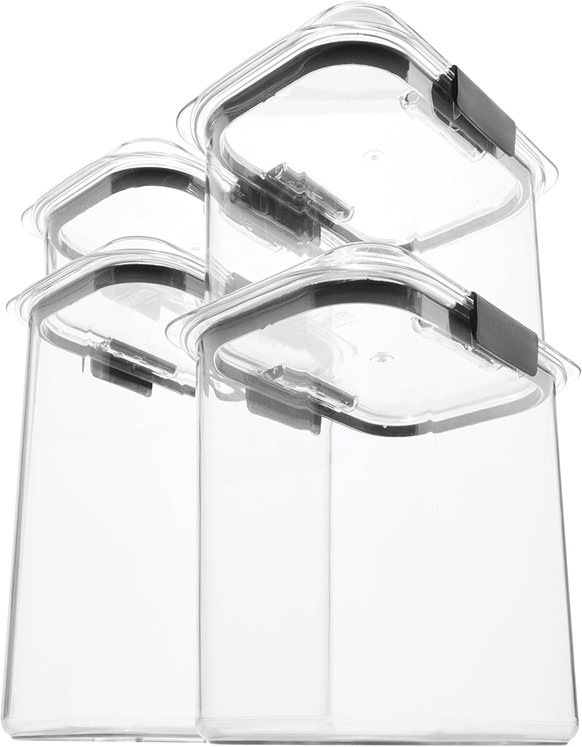 Rubbermaid Brilliance Food Storage Containers - Set of 4, BPA-Free, Airtight & Clear Design