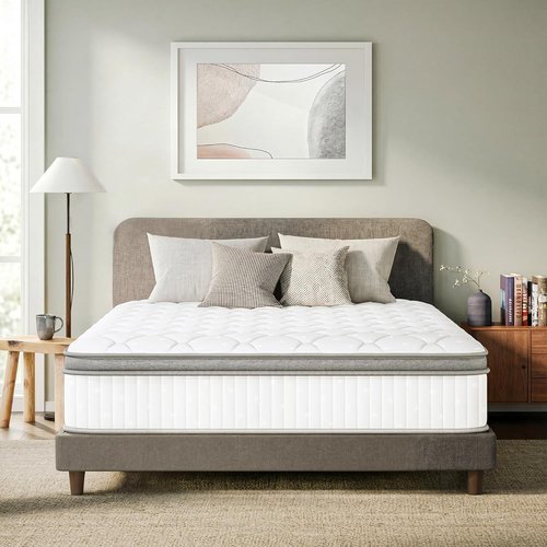 GAESTE Queen Mattress - 12 Inch Hybrid with Comfort Memory Foam & Pocket Springs | Medium Firm, CertiPUR-US Certified