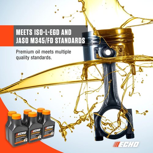 Echo 6450001G Power Blend Gold Oil Mix - High Performance Semi-Synthetic 2-Stroke Oil | 2.6 fl oz (6 Pack)