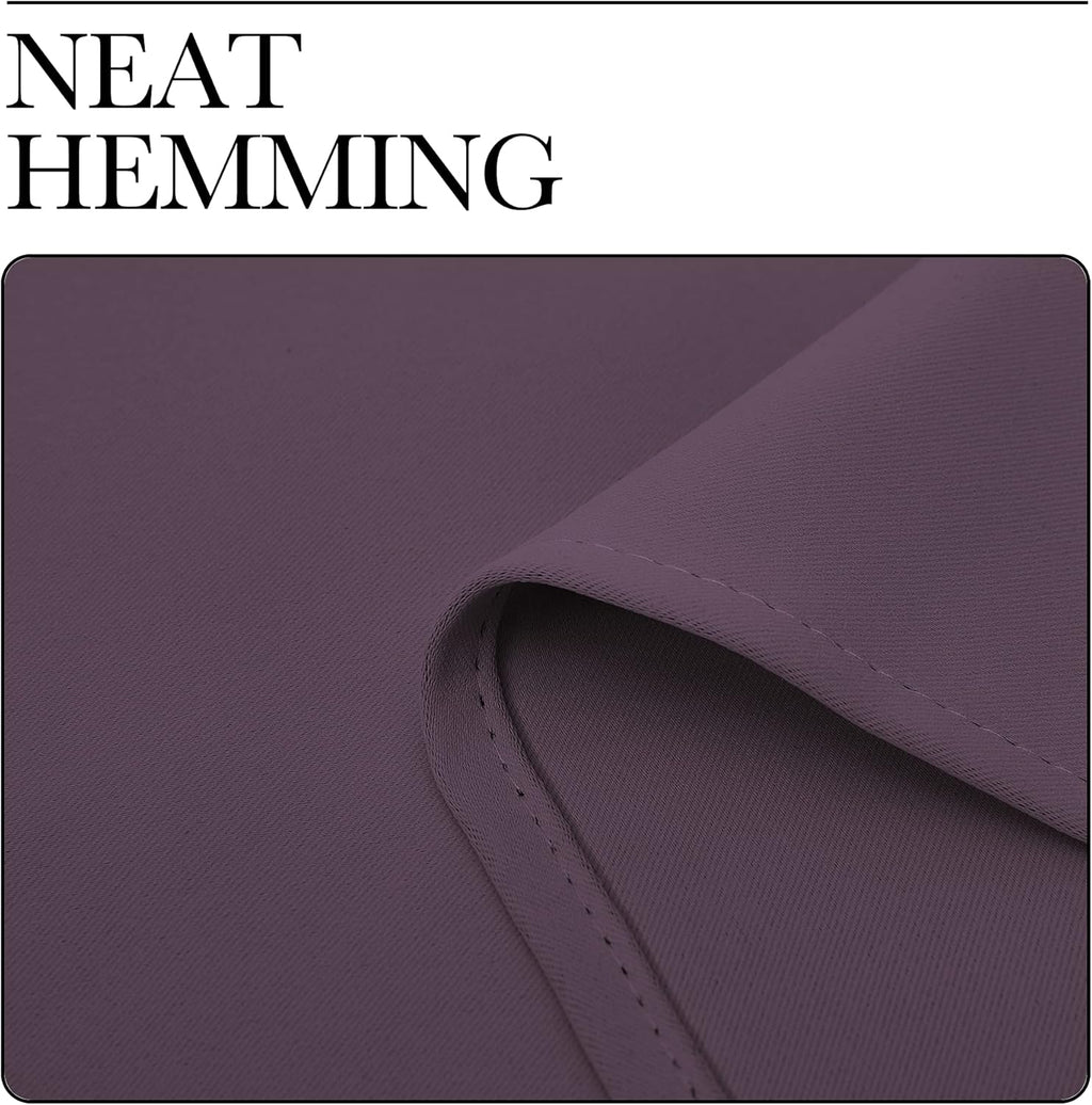 NICETOWN Blackout Curtains - Room Darkening Grommet Top Drapes for Bedroom or Dining Room | Set of 2, 42 x 63 Inch, Plum