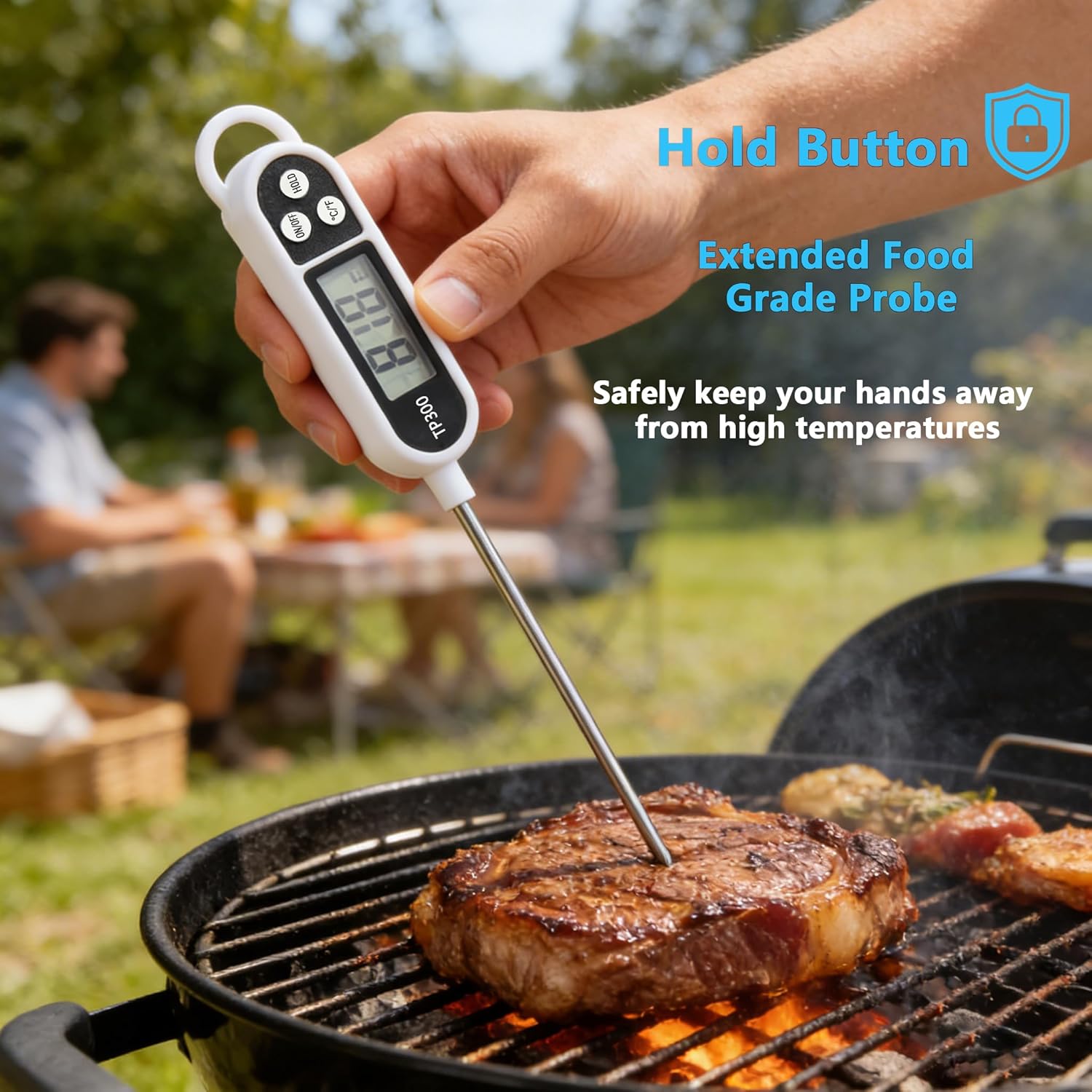 Skiennix Digital Instant Read Candy Thermometer - Perfect for Meat, Cooking, BBQ & Frying | 9.4in