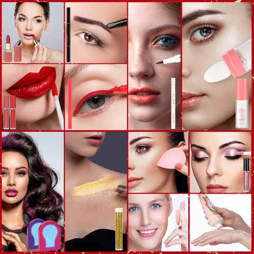 Oisacirg Makeup Advent Calendar 2025, 24 Days Beauty Advent Calendar for Girls Christmas Holiday Countdown Calendar Full Makeup Kit Gift for Teens Girls, Women, Christmas Surprise Gift Box