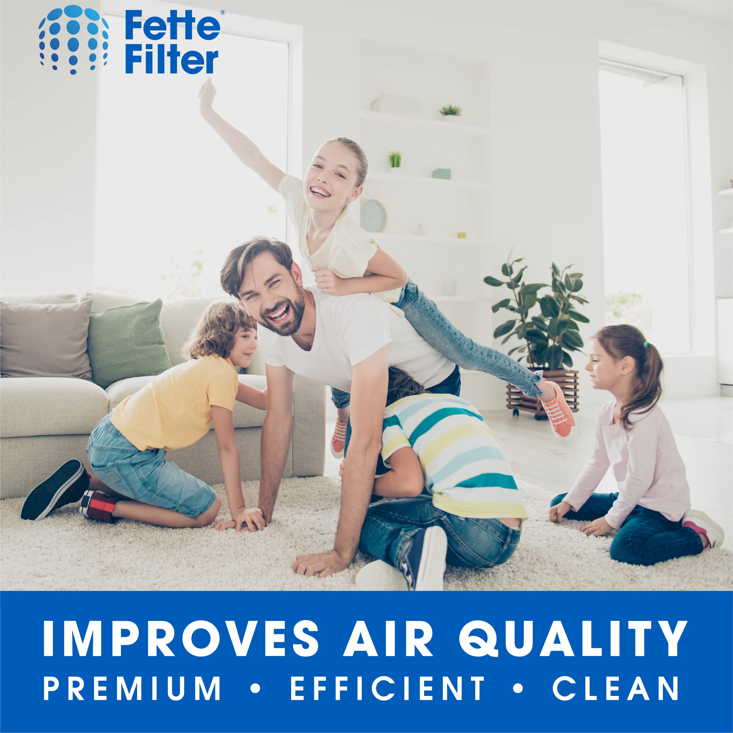 Fette Filter - 115115 Premium True HEPA H13 Filter Compatible with Winix Filter A 115115 Size 21 Plasma Wave Air Purifier AM90 P300 5300 5500 5300-2 6300-2 6300 C909 9800 C535 - Pack of 2 + 8
