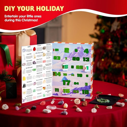 JOYIN Christmas Advent Calendar - 24 Days of Gemstone Surprises for Kids | Fun Countdown Gifts