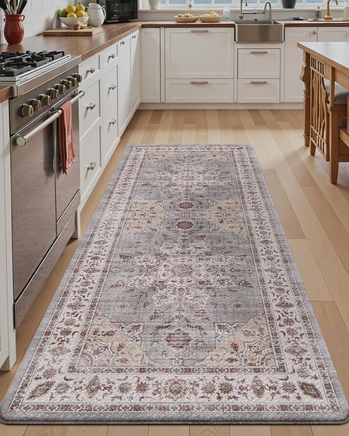 LUMI Anti Fatigue Kitchen Mat, Waterproof & Stain-Resistant Cushioned Standing Mat, Non-Slip Comfort Rug for Kitchen, Sink, Laundry, Home Office, 24" x 59", Grey