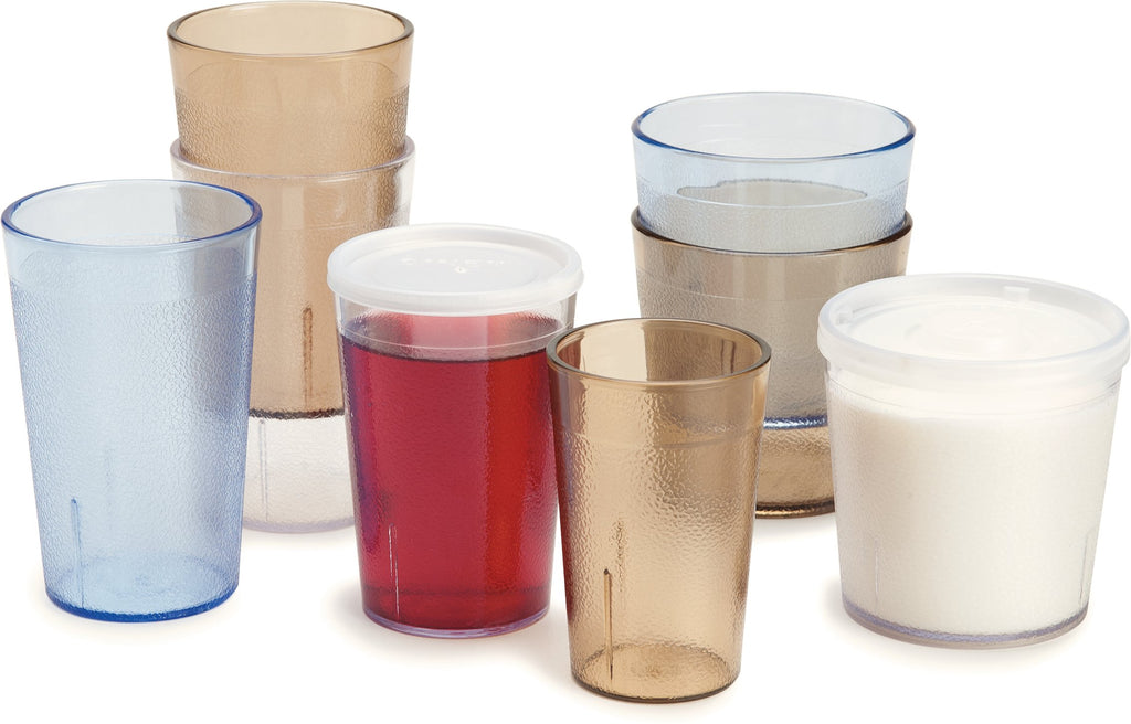 Carlisle FoodService Products Stackable Tumbler Plastic Tumbler for Restaurants, Catering, Kitchens, Plastic, 8.1 Ounces, Clear, (Pack of 72)