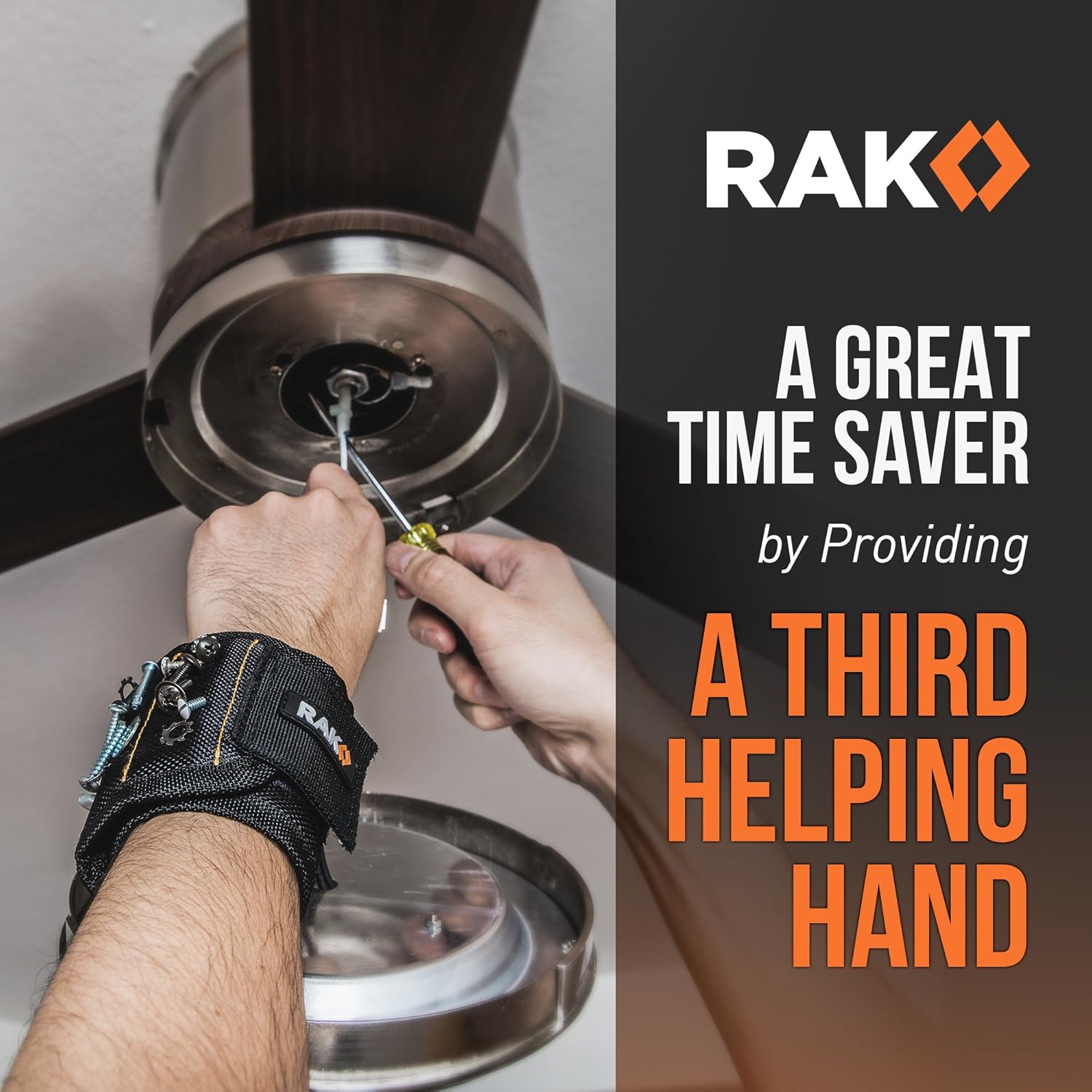RAK Magnetic Wristband for Tools - Premium Tool Holder with Powerful Magnets | Ideal Gift for Dads, Handyman