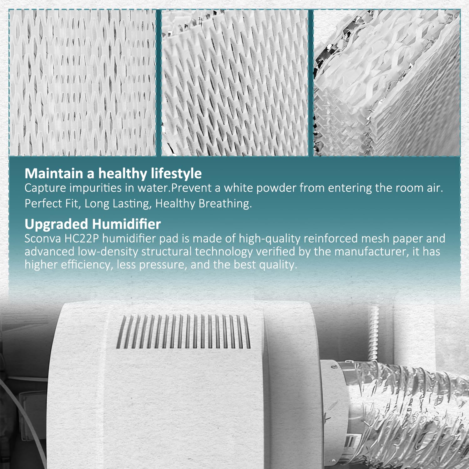 HASMX 2-Pack 550 Humidifier Water Pad Filters 9-1/2"x10"x1-1/2 for Aprilaire Model 550 Replaces Part Number RP3108 RP-3108