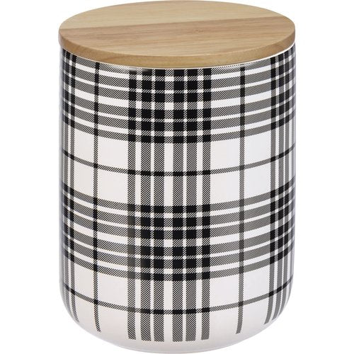 Primitives by Kathy Black Plaid Decorative Canister Set