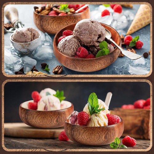 Skylety 20 Pcs Acacia Wooden Bowls Small Calabash Bowls Round Wood Salad Hand Carved Calabash Dip Tray for Serving Popcorn Pasta Coconut Nuts Sauce Appetizers Home Kitchen (4 Inch)