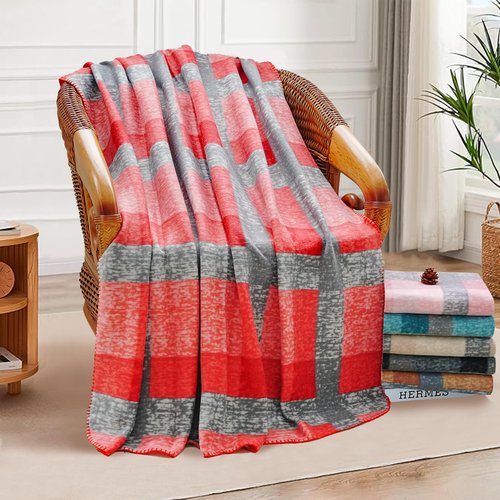 SeaBeauty Fleece Throw Blankets Bulk Fleece Blankets Solid Wholesale Lightweight Warm Soft for Pet Bed Couch Office Gifts Travel Seasons (Pack of 6-50x60 Inches,Multiple Plaid)