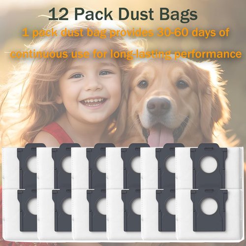 12-Pack 3.2L Dust Bags for DREAME X40 Ultra, X50 Ultra, L40 Ultra, L10s Ultra | Large Capacity Replacement Bags Compatible with X50, L50, L40s Ultra & Mova P10 Pro Ultra