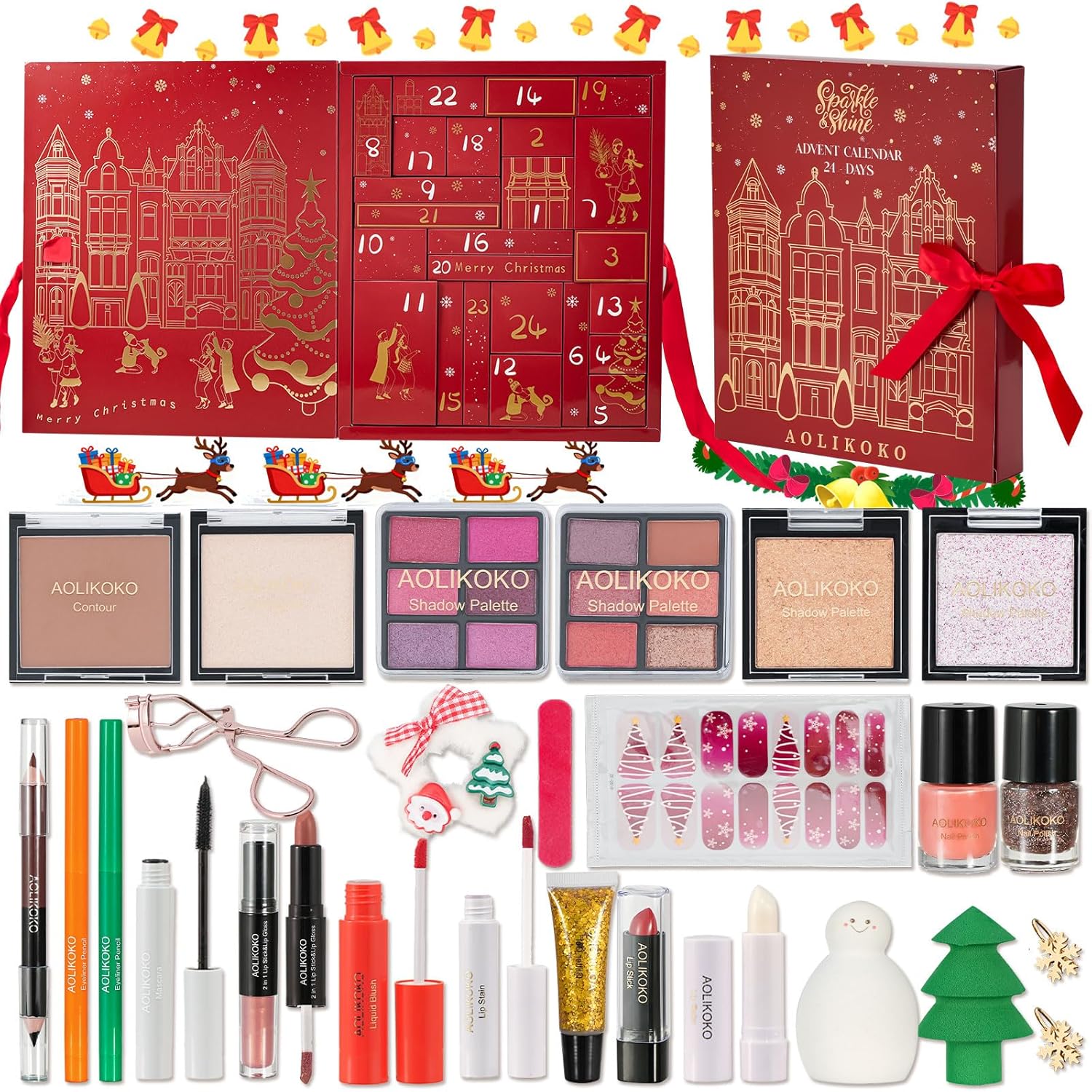 Makeup Advent Calendar 2025 - 24 Days of Full Makeup Kit Gifts for Women & Teen Girls
