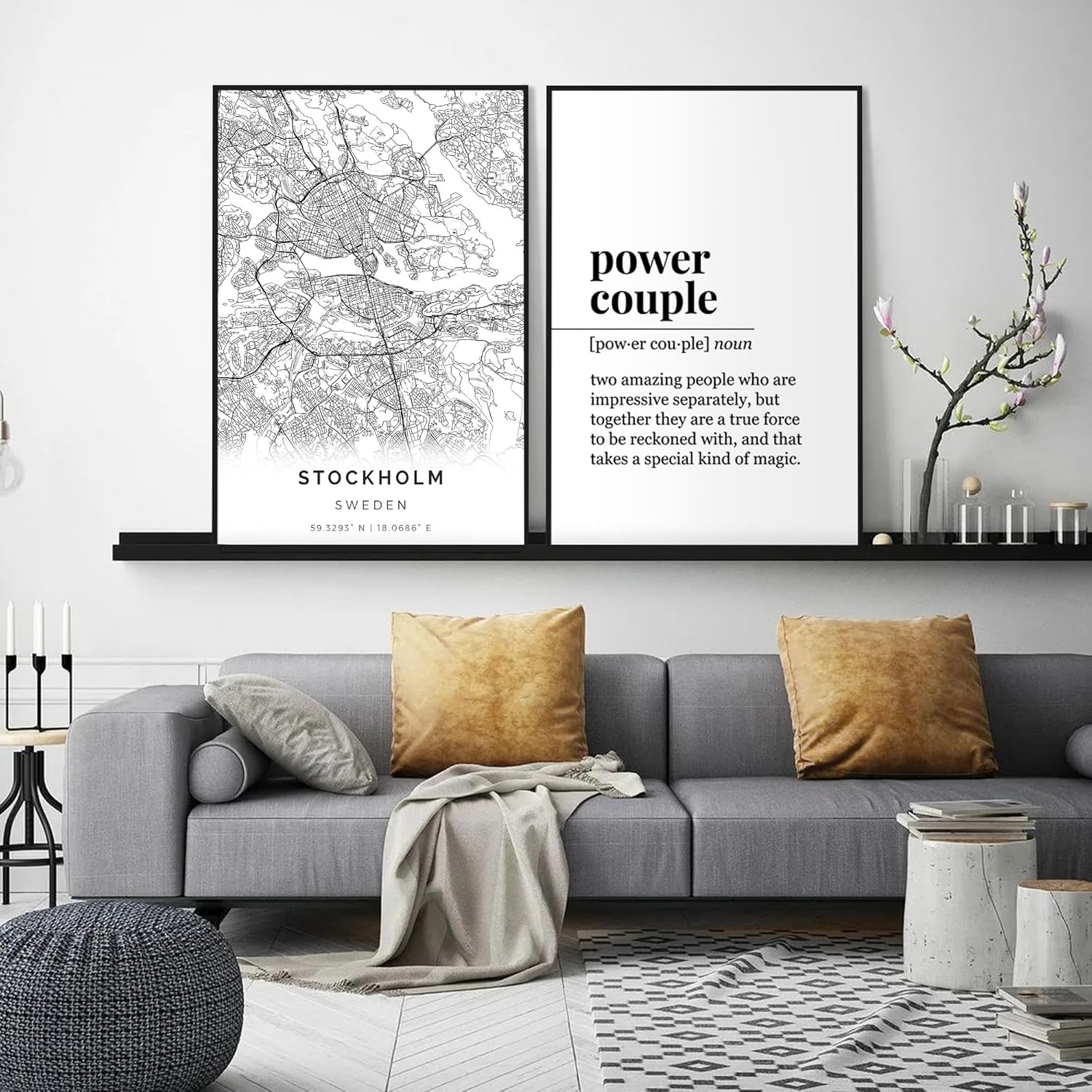 Upsimples 27x40 Inch Black Poster Frame - Scratch-Proof Picture Frames for Photo Gallery | Horizontal & Vertical Mounting (3 Pack)