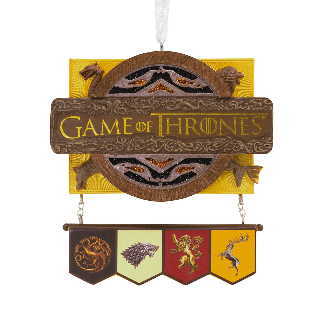 Hallmark Game of Thrones Christmas Ornament, House Targaryen, Stark, Lannister and Baratheon