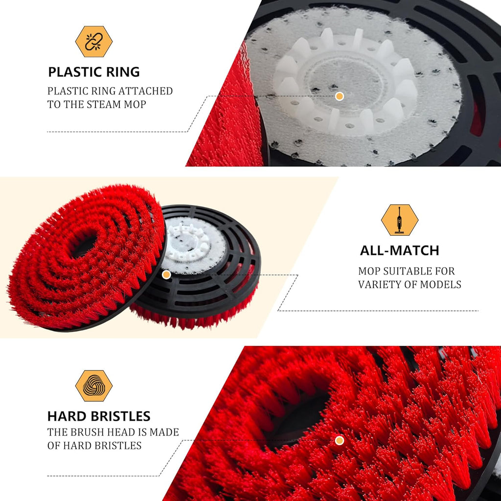 Shark Replacement Brush Heads - 4-Pack for S7000, S7001, S7020, S7005 | Abrasive Scrub Pads Included
