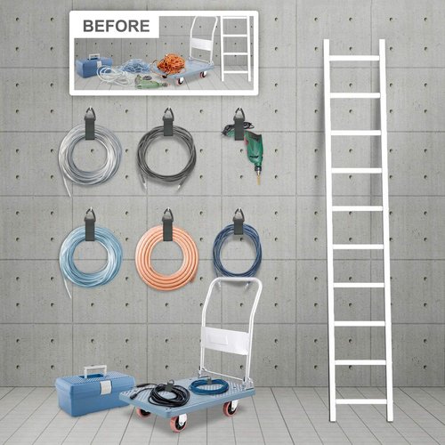 Extension Cord Organizer - 8 Pack Heavy Duty Storage Straps for 100ft Cords | 16-Inch with Triangle Buckle