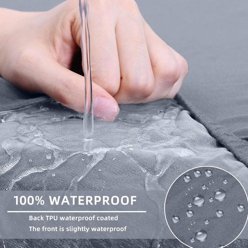 Hyha Waterproof Couch Cushion Covers - Stretch Sofa Slipcover for Dogs | Washable, Non-Slip, Grey (Small)
