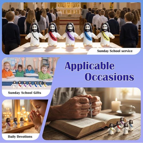 Little Jesus | 25 PCS Mini Jesus Figurines - Original Design Religious Party Favors & Baptism Gifts