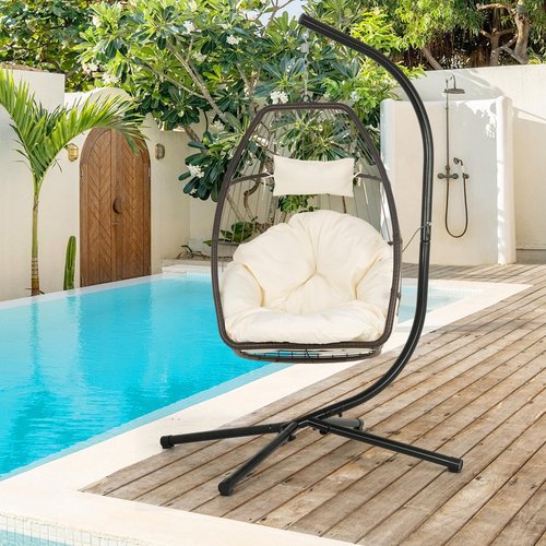 FDW Hammock Chair Stand - Heavy Duty Steel Construction for Hanging Hammocks | Supports Up to 400 LBS