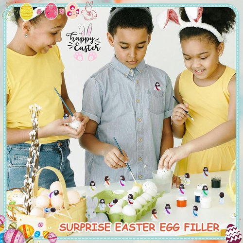 Little Jesus Figures by [Brand Name] - 32 Mini Rubber Jesus Figurines for Easter Egg Hunts | Colorful Party Favors