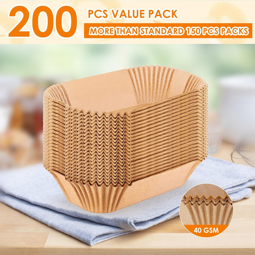 200pcs Skiennix Loaf Pan Liners - Parchment Baking Sheets for 9x5 Inch Bread Pans