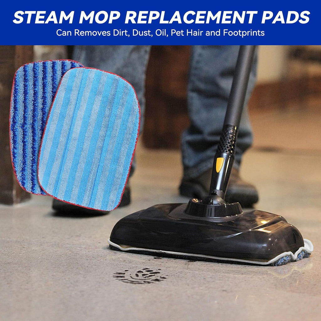 McCulloch Microfiber Steam Mop Pads - 6 Pack Reusable & Washable Replacement for MC1375/MC1385