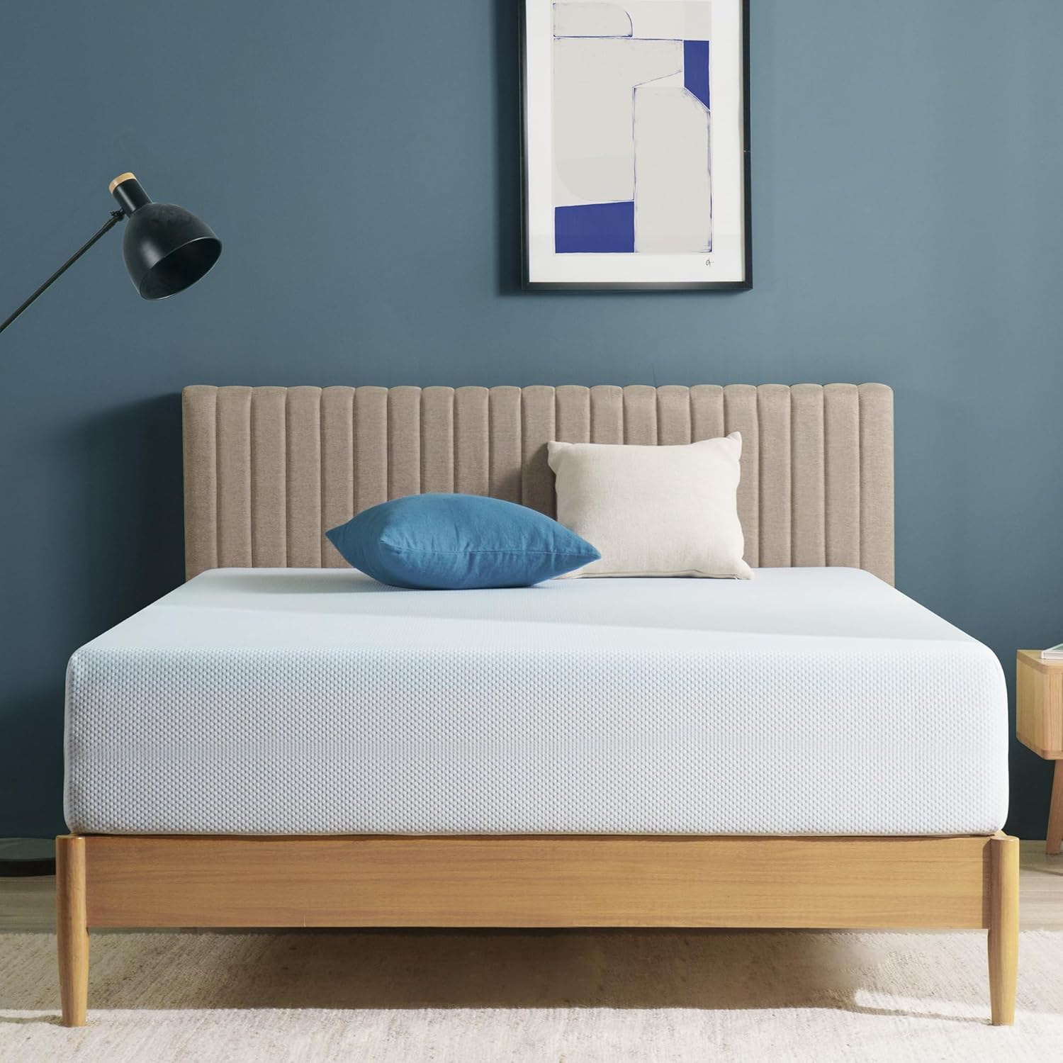 Zinus 12 Inch Green Tea Memory Foam Mattress - Cooling Gel, Medium Firmness, Queen Size, Fiberglass Free