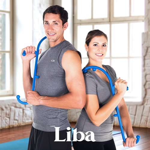 LiBa Back and Neck Massager - Handheld Trigger Point Therapy for Pain Relief | Blue Color Gift for All