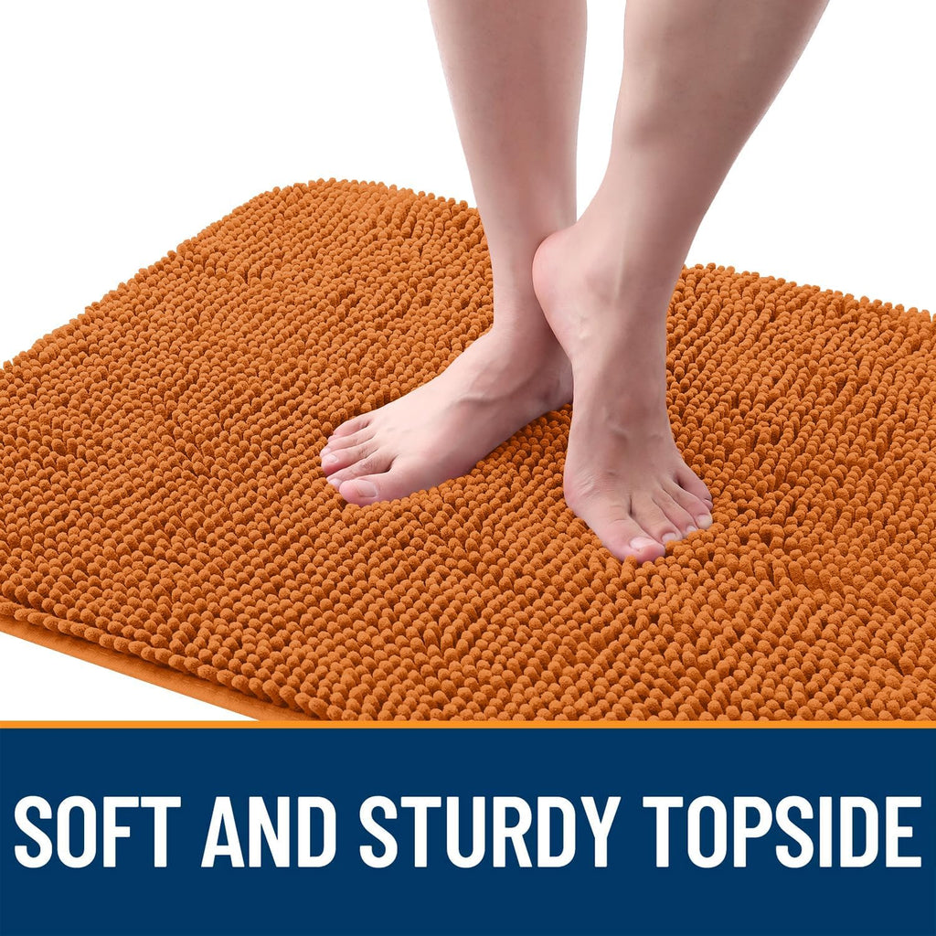 OLANLY Dog Door Mat - Absorbent Non-Slip Chenille Mat for Muddy Paws | 50x30 Inches, Quick Dry Clay Color