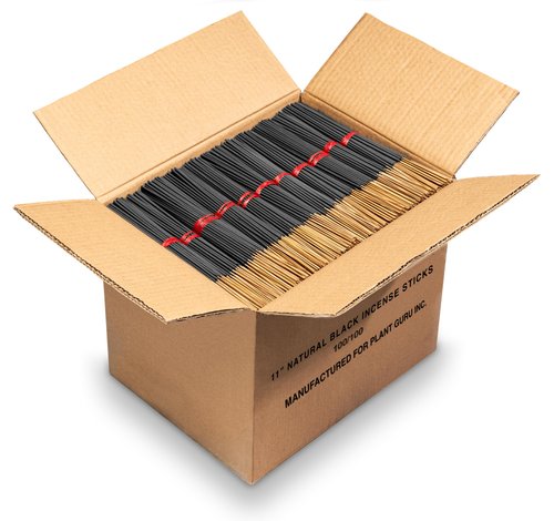 2000 Unscented Charcoal Black Incense Sticks 11" Bulk - 100% Natural Charcoal, Joss and Bamboo Punk Blanks - Great for DIY Aromatherapy Incense Making.