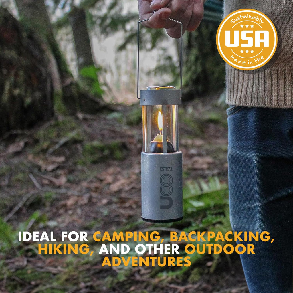 UCO 12-Hour Natural Beeswax, Long-Burning Candles for UCO Candle Lanterns and Emergency Preparedness, 9-Pack