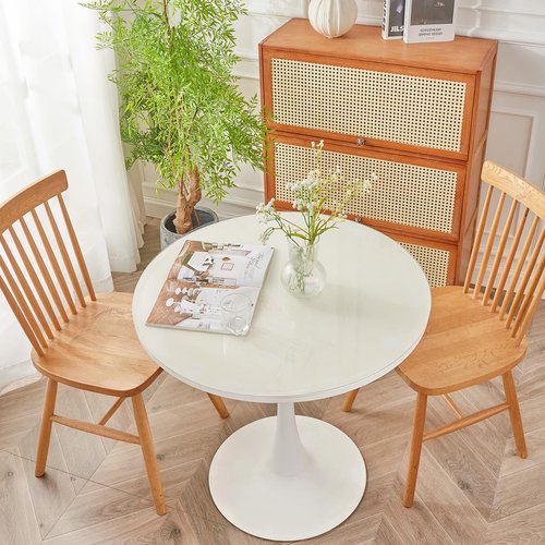 Warmstar Round Clear Table Protector - 42Inch, 2mm Thick PVC Tablecloth for Dining & Coffee Tables