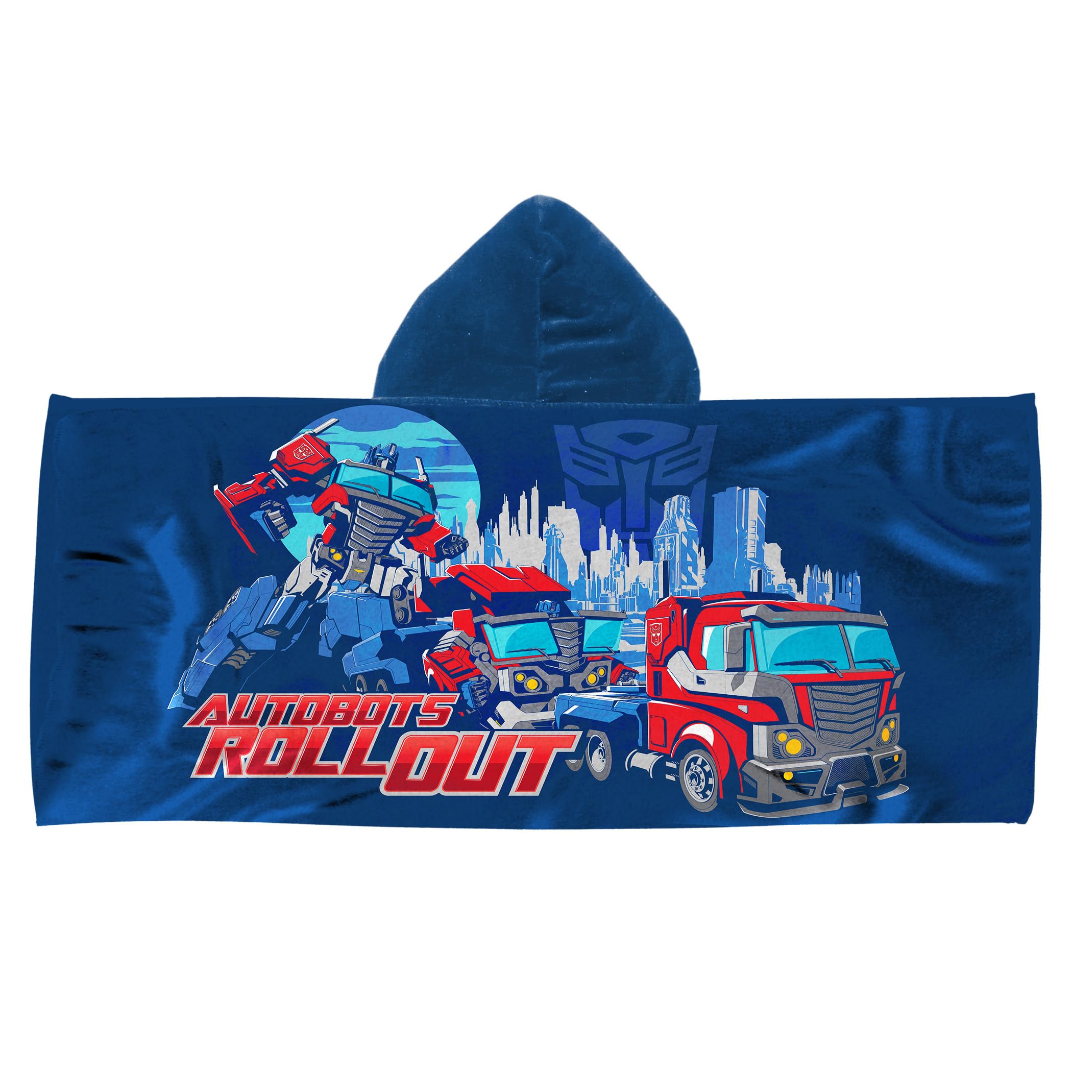 Northwest Transformers Autobots Roll Out Youth Hooded Bath, Pool or Beach Towel, Swim Poncho, Absorbent Quick-Dry Beach Cover-Up, for Boys & Girls, 22 x 51 inches