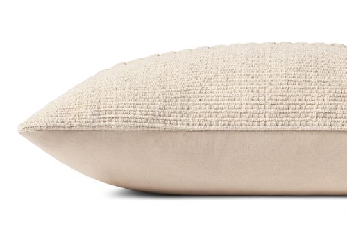 Loloi Chris Loves Julia Harvey Collection PCJ0018 Ivory 12'' x 27'' Cover w/Poly Pillow
