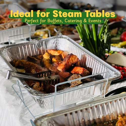 Extra Heavy Duty Aluminum Pans by [Brand Name] - 40 Pack of 9x13 Disposable Baking Pans for Cooking & Roasting