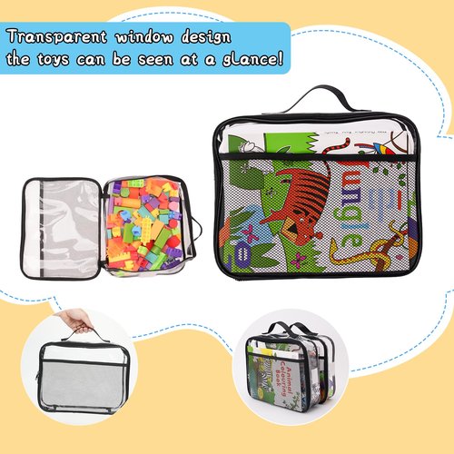 Large Kids Toy Storage Bag - Durable Waterproof Foldable Organizer, Portable Playroom Cleanup Solution for Toys, Books, Art Supplies (Eco-Friendly Material, Black