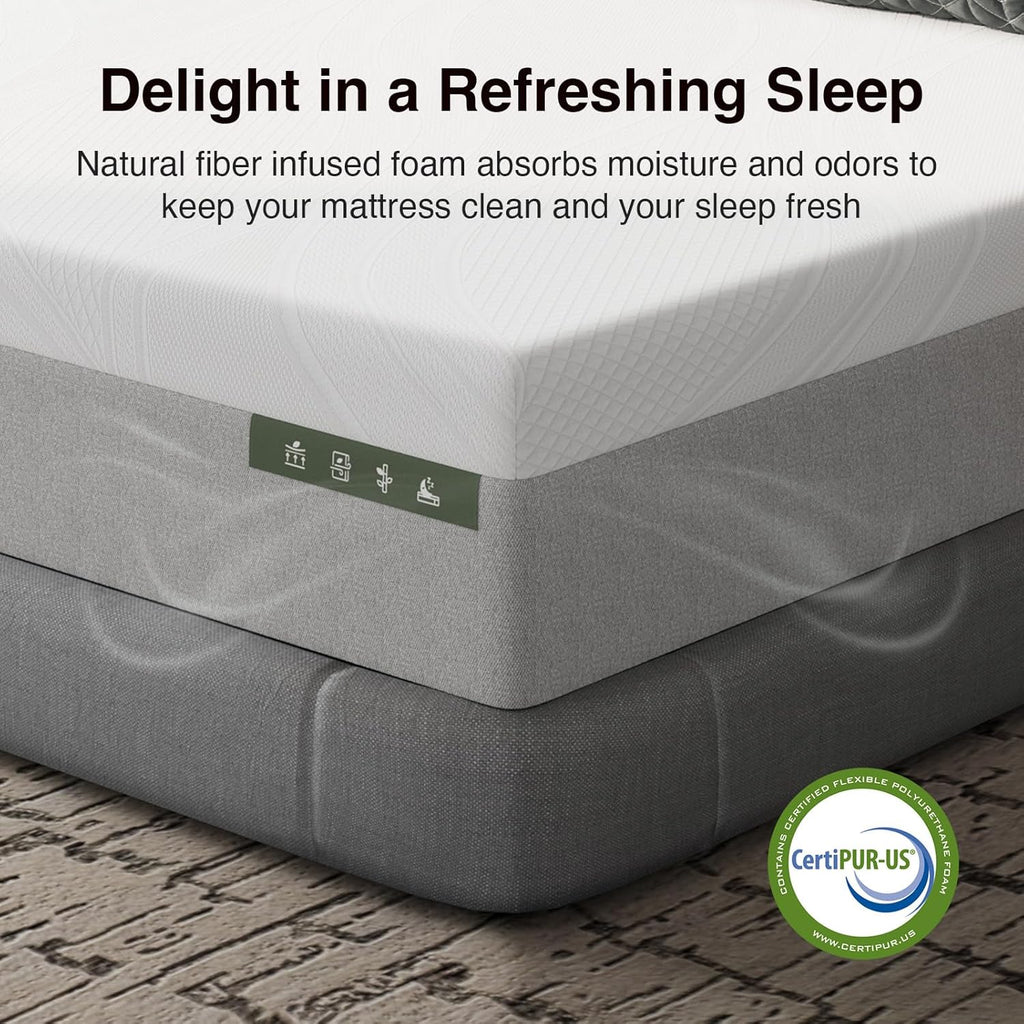 Novilla Queen Mattress - 14 Inch Gel-Infused Memory Foam for Pain Relief & Spinal Support | Cool-Touch Cover